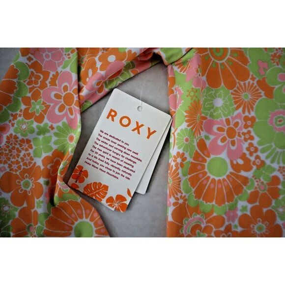 Roxy ERGWR03354 Girl's Sz 12/L Orange Last in Paradise L/S One Piece Swimsuit - Picture 7 of 10